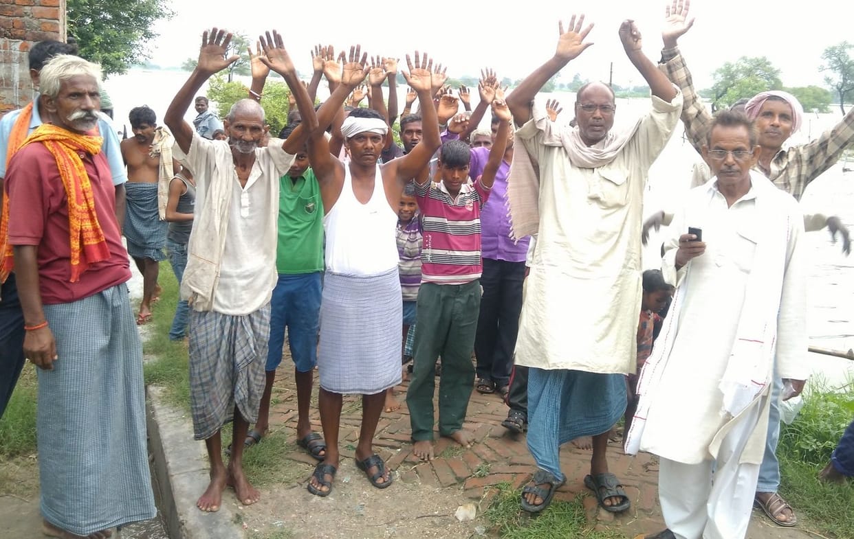 agitation by flood victims