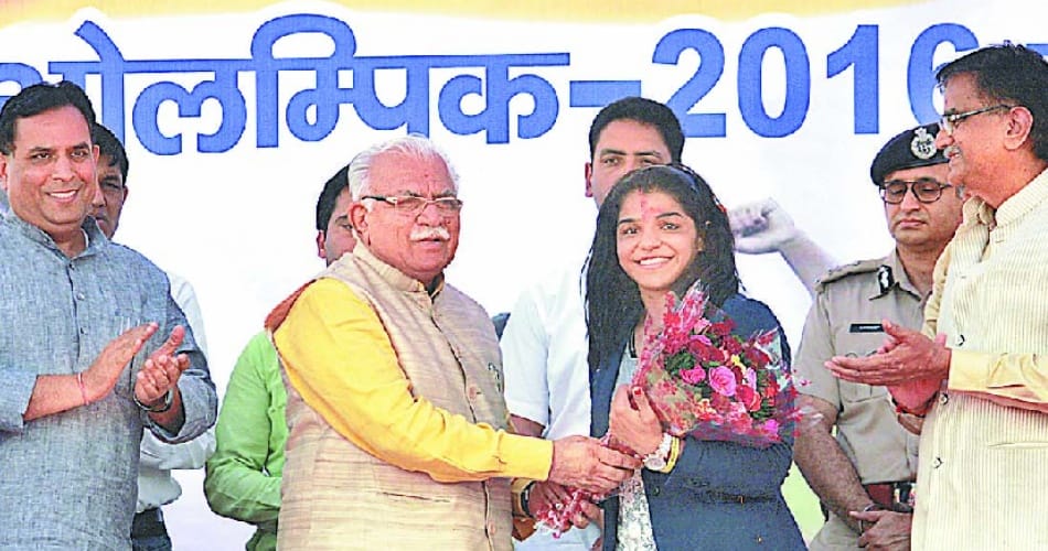rio olympic star, sakshi malik, welcome, celebration, bahadurgarh
