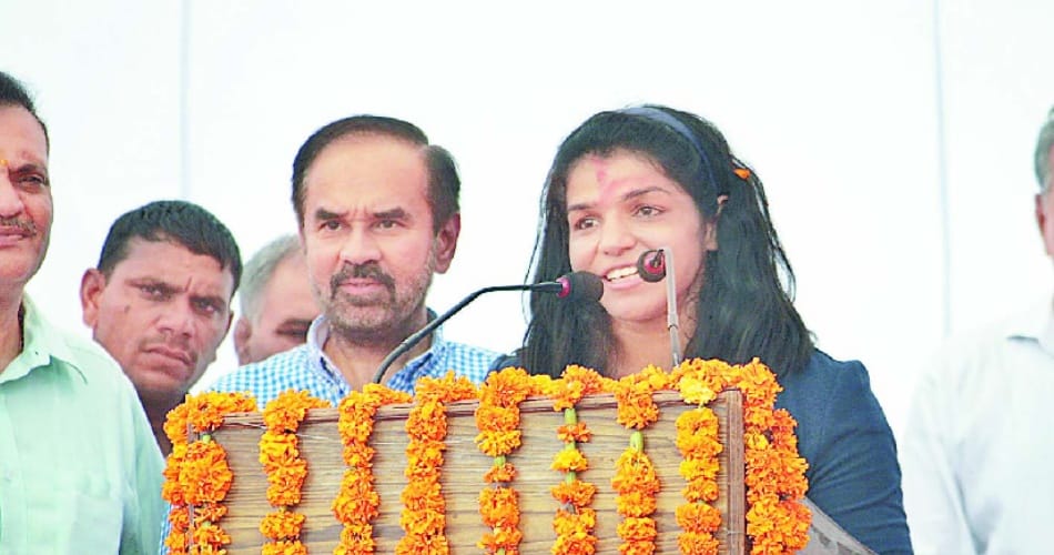 sakshi malik, welcome, bahadurgarh, sakshi malik, bahadurgarh