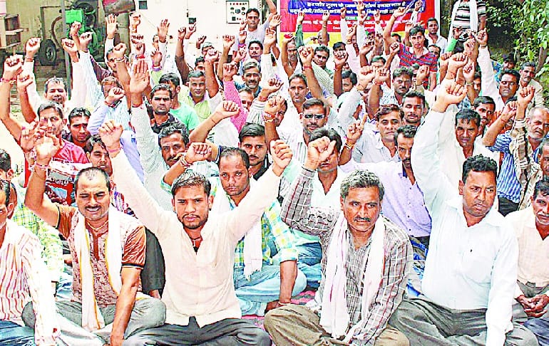 Contract personnel indefinite dharna