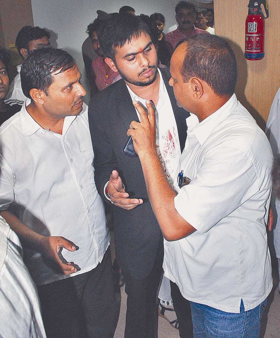 Shocked lawyers after attack on omveer singh chahar