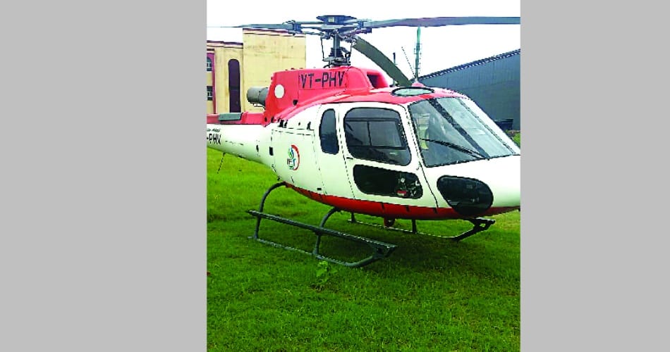 emergency landing, hellicopter, landing in college, bahadurgarh