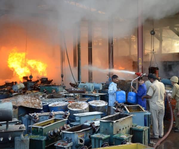 talkatora power house caught fire 