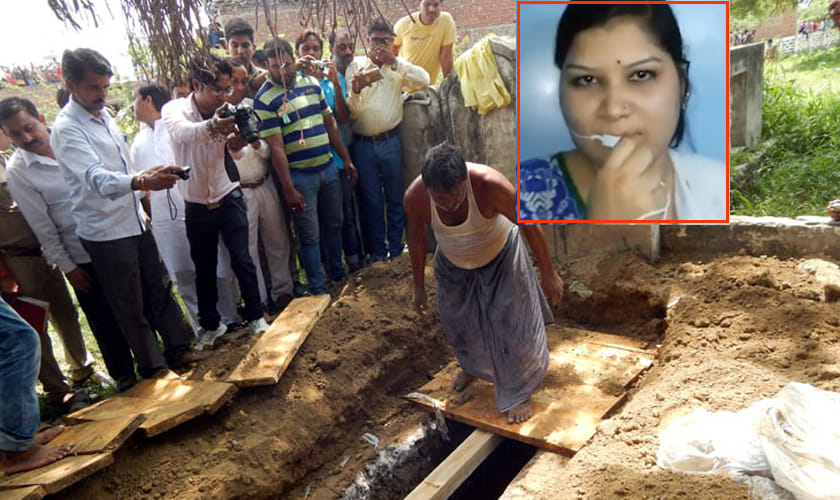 hathras honor killing: police dig out girl's body from the grave