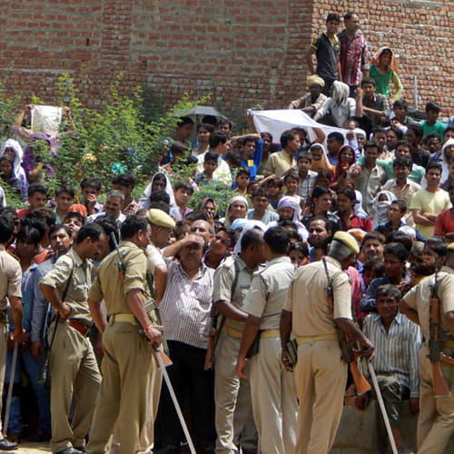 hathras honor killing: police dig out girl's body from the grave