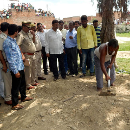 hathras honor killing: police dig out girl's body from the grave