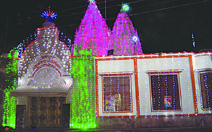 The lavish decoration of the temples on Janmashtami