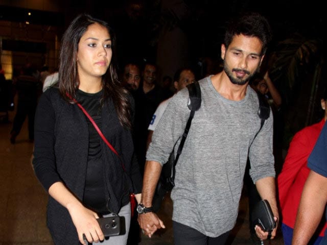 Shahid Kapoor with pregnant wife Mira Rajput