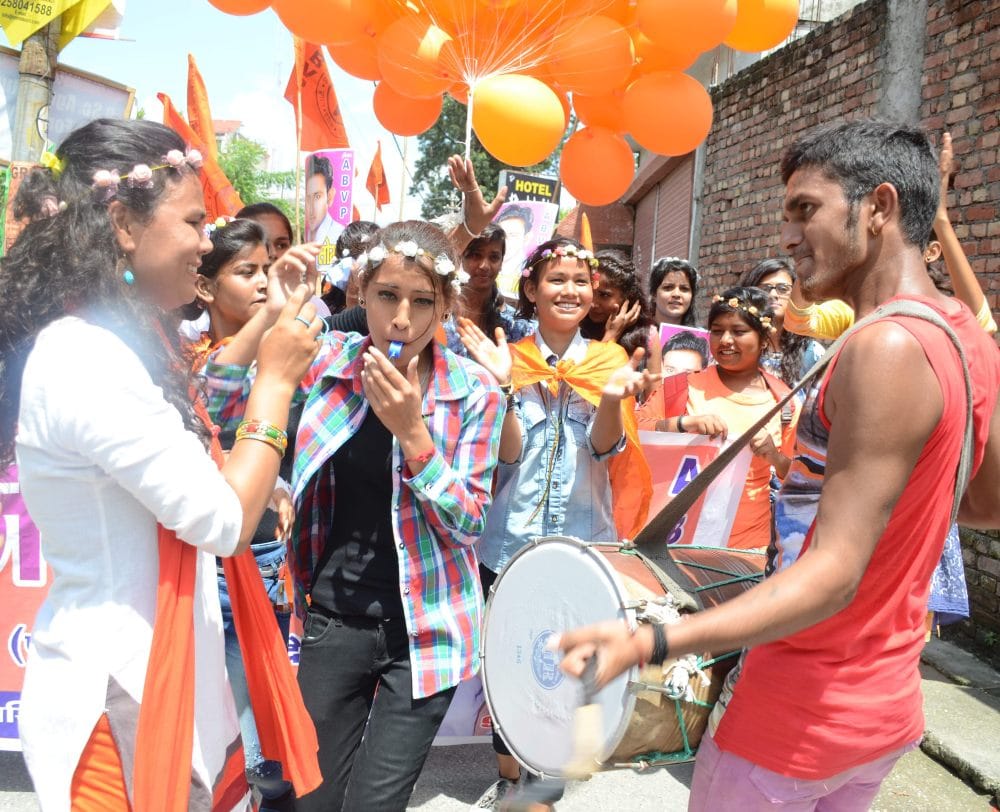 power display of candidate in DAV PG college