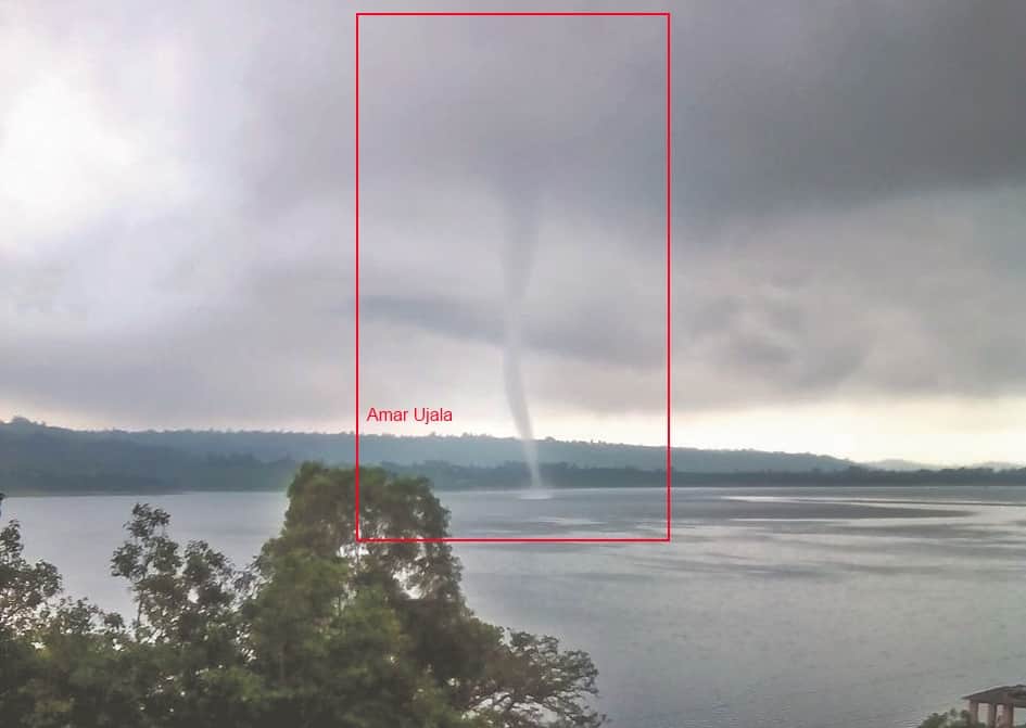 tornado in ranjit sagar dam