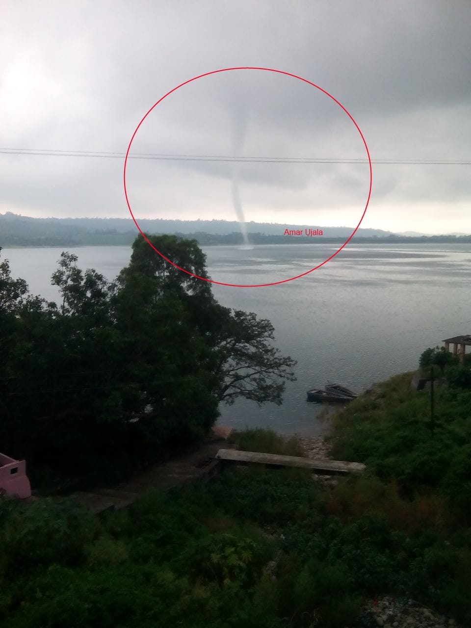 tornado in ranjit sagar dam