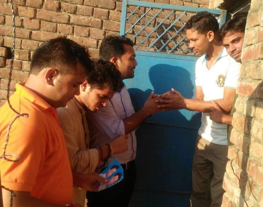 student union election candidate door to door campaign