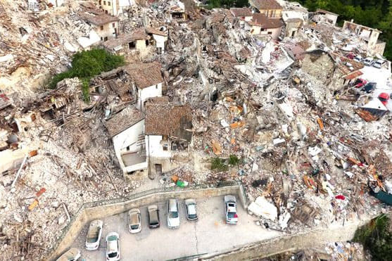 Pics taken from Drone after earthquake in Italy