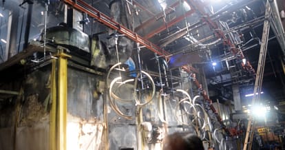 dense fire in hero cycles factory on company founder op munjal birth anniversary function
