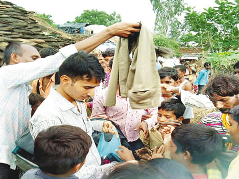 Distributed to help flood victims