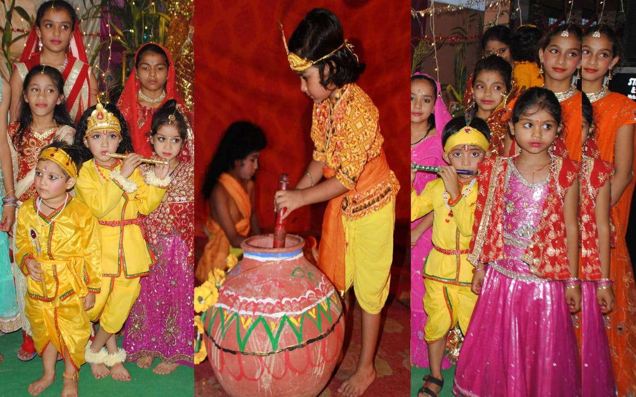 krishna birth celebration at janmashtami in dehradun.