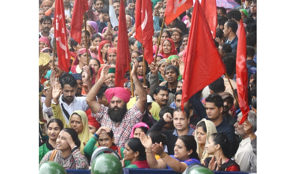 HP Kisan Sabha Rally at HP Vidhan Sabha Shimla.