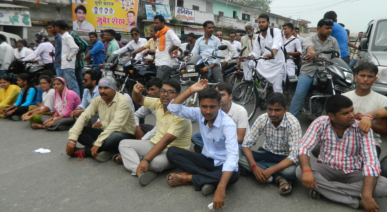 Candidates have blocked roads