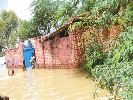 Flood waters receded, on Wednesday