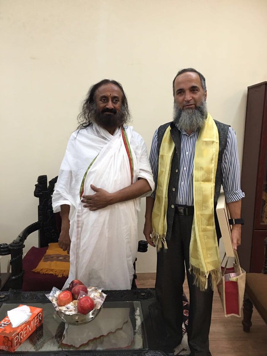 burhan wani father met with shri shri
