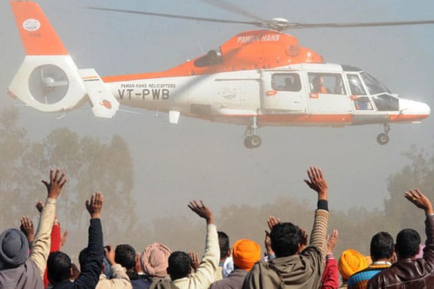 BJP looking to hire 12 helicopters, followed by SP at 6 and Congress at 4