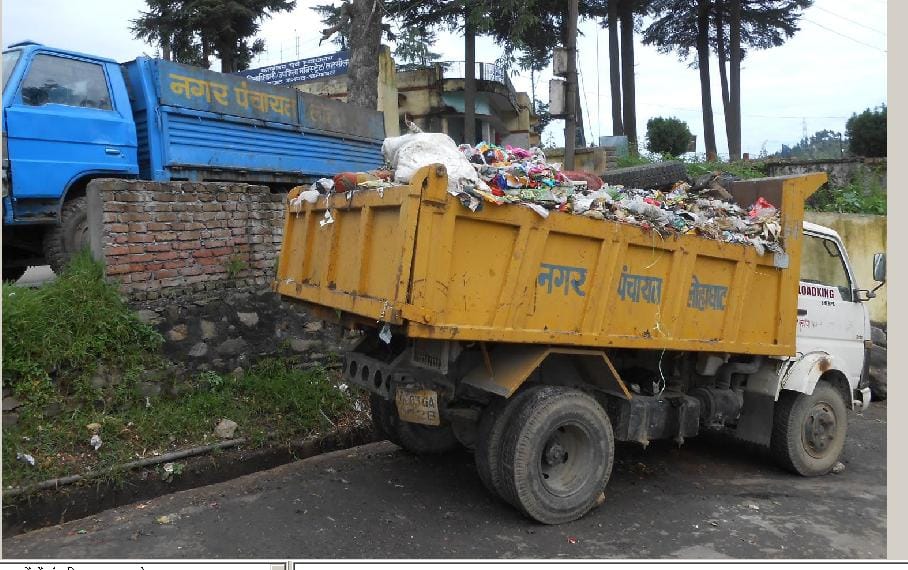Dump garbage bins and vehicles