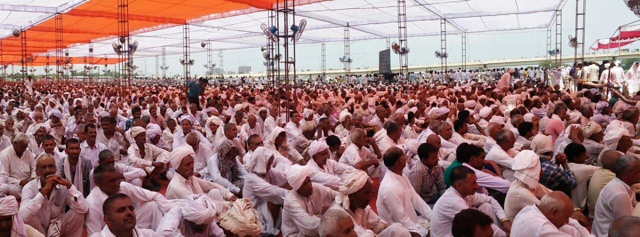 haryana jat community bhaichara rally in rohtak, jat leader yashpal malik leads rally
