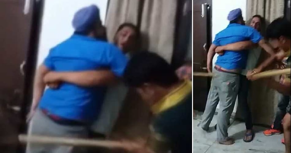 man beaten by wine mafia gang in jagadhari, video and photos viral on social media