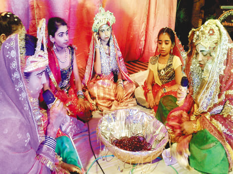 Krishna Leela stage production with Tableau