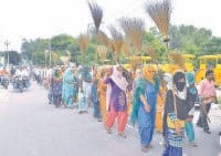 marched, municipal corporation workers strike, councilor arrested, karnal