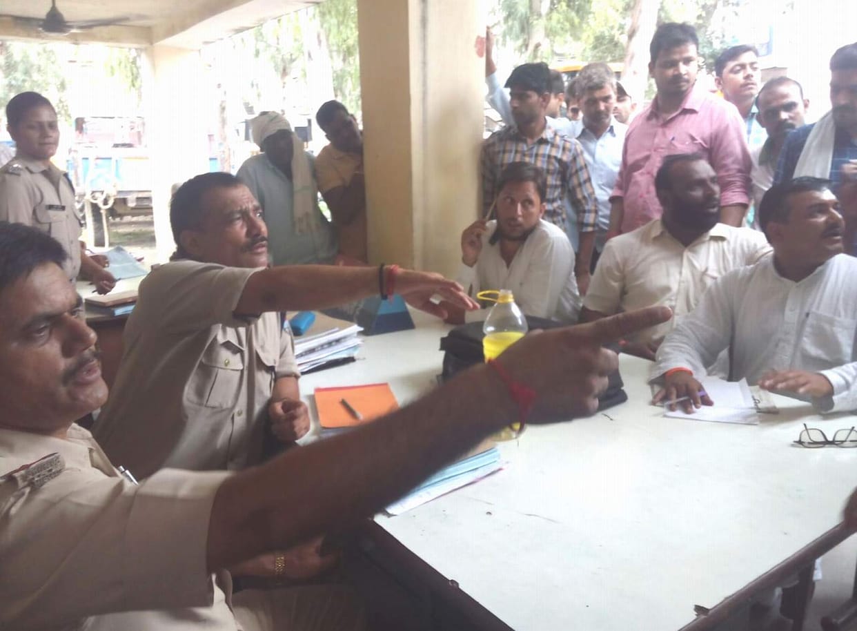 student compromise in police station after fight.
