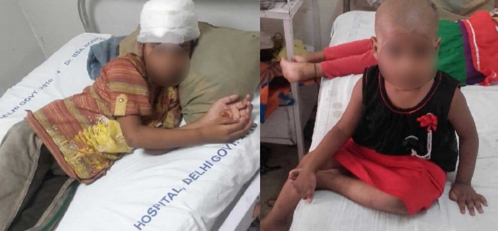 father abandon two daughters, when they reaches almost to death rescued by delhi cops 
