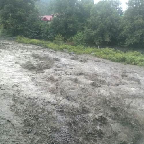 Sarbari river flowing above danger mark in Kullu Himachal pradesh