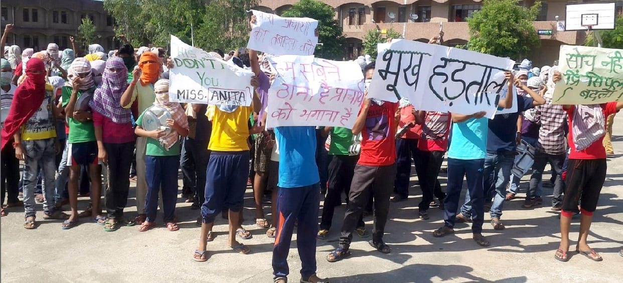 The next day the students also show indignation