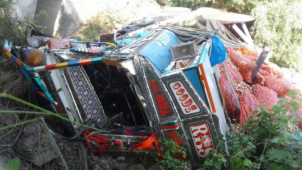 Reversing the truck driver-helper injured