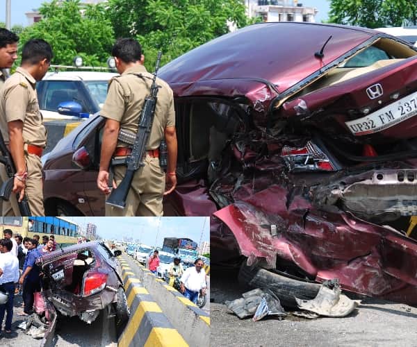 two injured in an accident In Lucknow 
