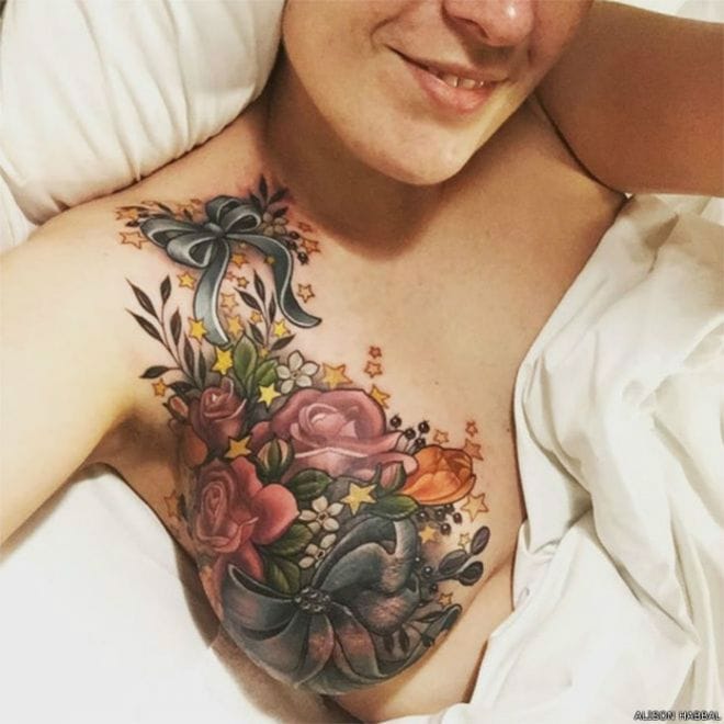 It not a tattoo on breast it is not a message 