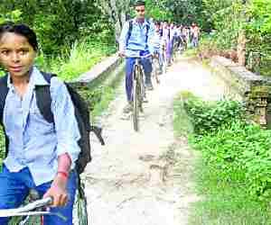 Broken bridge big danger for students