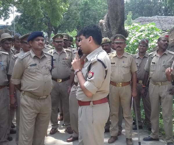 Clash over madarsa construction in faizabad.