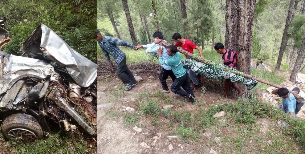 Four die as car falls into gorge in Mandi Himachal Pradesh