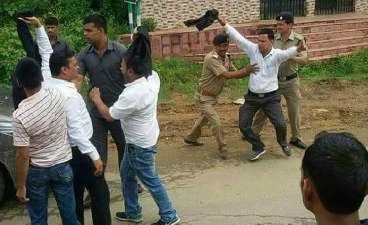 Harak shown black flags