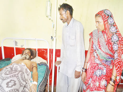 Cast house mother-son injured by falling asleep