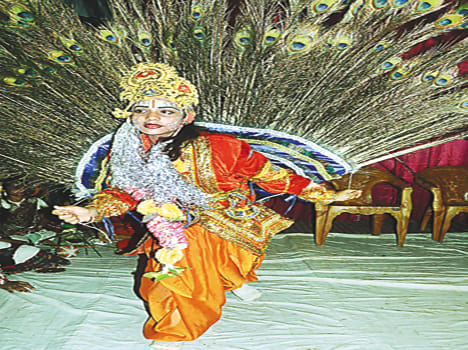 Peacock dance performed 