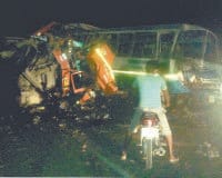 road accident, karnal road accident, 20 injured, three drivers serious, karnal