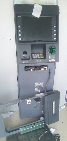SBI ATM vandalized
