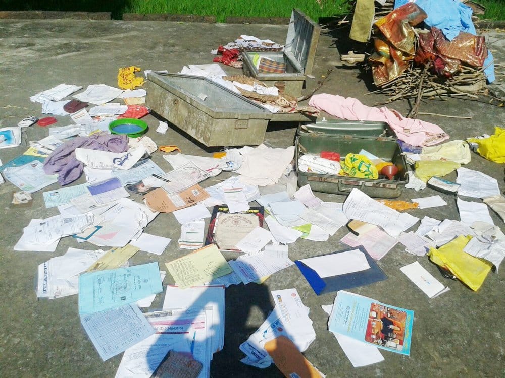 The two houses thousands of stolen goods.