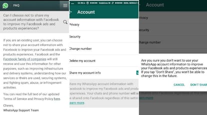 stop whatsapp to share your information with face