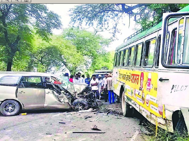 inova-bus accident, 50 students save life, inova driver serious, kartarpur