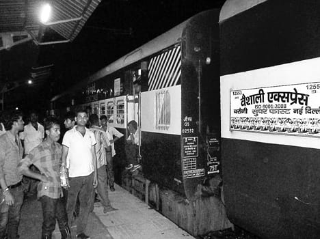 An hour later, the train was stopped on the track off