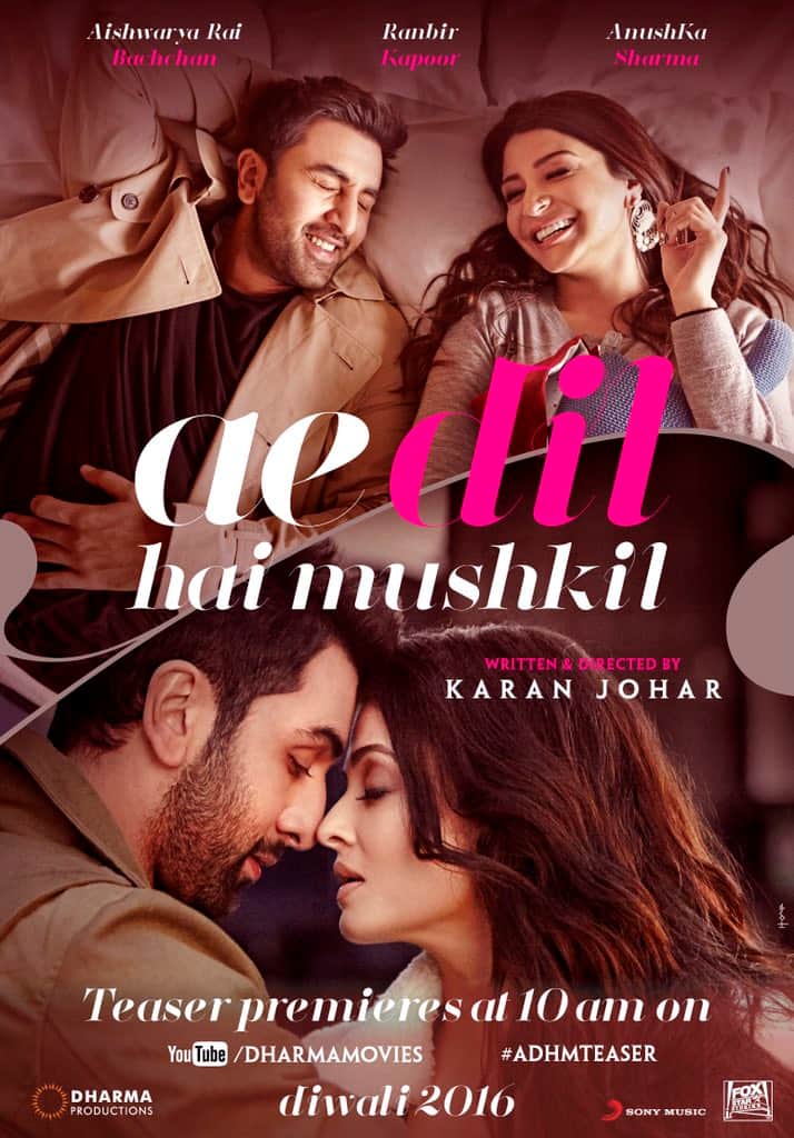 Ranbir Kapoor, Aishwarya Rai Bachchan, Anushka Sharma and Fawad khan in Ae dil hai mushkil